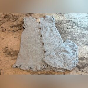 Ettie & H light blue muslin two piece set